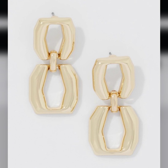 White House Black Market Jewelry - White House Black Market Gold double link drop earring